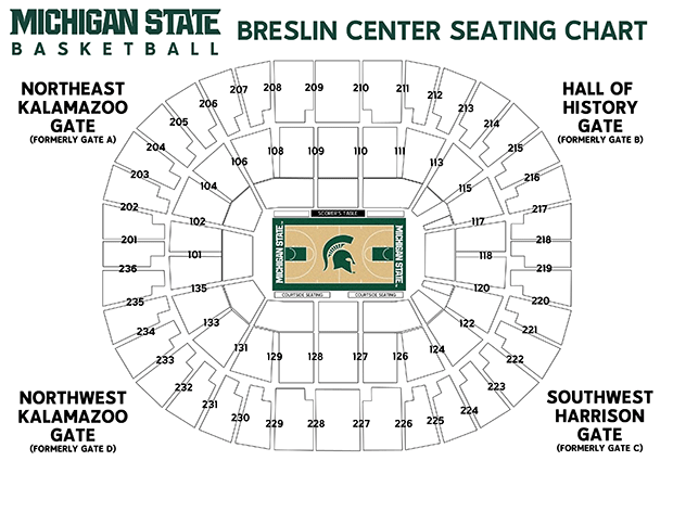 Michigan State Basketball Seating Chart
