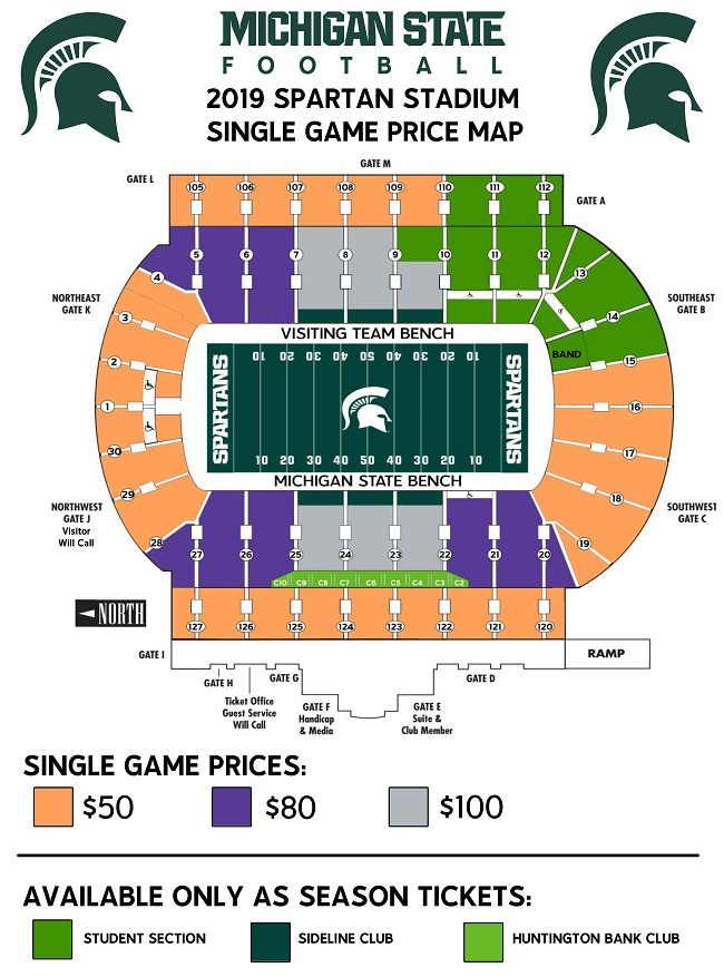 Michigan State University Stadium Seating Chart